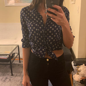 Elephant Print Button Down (XS)